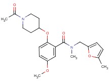 2-[(1-acetyl-4-piperidinyl)oxy]-5-methoxy-N-methyl-N-[(5-methyl-2-furyl)methyl]benzamide