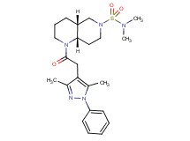 (4aR*,8aS*)-1-[(3,5-dimethyl-1-phenyl-1H-pyrazol-4-yl)acetyl]-N,N-dimethyloctahydro-1,6-naphthyridine-6(2H)-sulfonamide