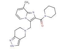 5-{[8-methyl-2-(piperidin-1-ylcarbonyl)imidazo[1,2-a]pyridin-3-yl]methyl}-4,5,6,7-tetrahydro-2H-pyrazolo[4,3-c]pyridine