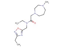 N-ethyl-N-[(3-ethyl-1,2,4-oxadiazol-5-yl)methyl]-2-(4-methyl-1,4-diazepan-1-yl)acetamide