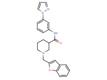 1-(1-benzofuran-2-ylmethyl)-N-[3-(1H-pyrazol-1-yl)phenyl]-3-piperidinecarboxamide