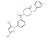 1-[3-(3,5-dimethyl-1H-pyrazol-1-yl)benzoyl]-4-(3-fluorobenzyl)-1,4-diazepan-5-one