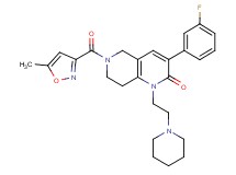 3-(3-fluorophenyl)-6-[(5-methyl-3-isoxazolyl)carbonyl]-1-[2-(1-piperidinyl)ethyl]-5,6,7,8-tetrahydro-1,6-naphthyridin-2(1H)-one