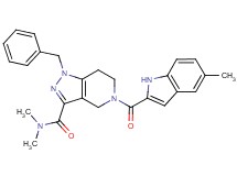 1-benzyl-N,N-dimethyl-5-[(5-methyl-1H-indol-2-yl)carbonyl]-4,5,6,7-tetrahydro-1H-pyrazolo[4,3-c]pyridine-3-carboxamide