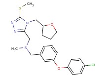 1-[3-(4-chlorophenoxy)phenyl]-N-methyl-N-{[5-(methylthio)-4-(tetrahydro-2-furanylmethyl)-4H-1,2,4-triazol-3-yl]methyl}methanamine