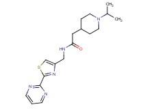 2-(1-isopropyl-4-piperidinyl)-N-{[2-(2-pyrimidinyl)-1,3-thiazol-4-yl]methyl}acetamide