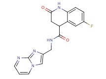 6-fluoro-N-(imidazo[1,2-a]pyrimidin-2-ylmethyl)-2-oxo-1,2,3,4-tetrahydro-4-quinolinecarboxamide