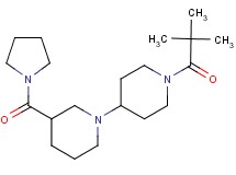 1'-(2,2-dimethylpropanoyl)-3-(pyrrolidin-1-ylcarbonyl)-1,4'-bipiperidine