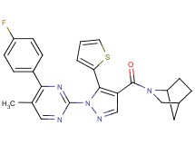 2-{[1-[4-(4-fluorophenyl)-5-methyl-2-pyrimidinyl]-5-(2-thienyl)-1H-pyrazol-4-yl]carbonyl}-2-azabicyclo[2.2.1]heptane