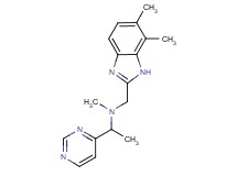 N-[(6,7-dimethyl-1H-benzimidazol-2-yl)methyl]-N-methyl-1-pyrimidin-4-ylethanamine