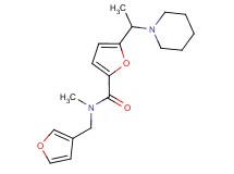 N-(3-furylmethyl)-N-methyl-5-(1-piperidin-1-ylethyl)-2-furamide