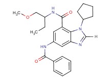 5-(benzoylamino)-1-cyclopentyl-N-[1-(methoxymethyl)propyl]-1H-benzimidazole-7-carboxamide