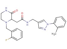 2-[1-(2-fluorobenzyl)-3-oxo-2-piperazinyl]-N-{[1-(2-methylphenyl)-1H-pyrazol-4-yl]methyl}acetamide