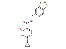 N-(1-benzothien-5-ylmethyl)-2-cyclopropyl-6-oxo-1,6-dihydropyrimidine-5-carboxamide