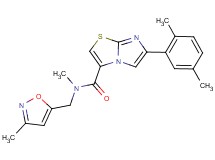 6-(2,5-dimethylphenyl)-N-methyl-N-[(3-methyl-5-isoxazolyl)methyl]imidazo[2,1-b][1,3]thiazole-3-carboxamide