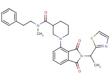 1-{1,3-dioxo-2-[1-(1,3-thiazol-2-yl)ethyl]-2,3-dihydro-1H-isoindol-4-yl}-N-methyl-N-(2-phenylethyl)-3-piperidinecarboxamide