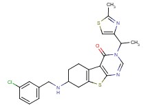 7-[(3-chlorobenzyl)amino]-3-[1-(2-methyl-1,3-thiazol-4-yl)ethyl]-5,6,7,8-tetrahydro[1]benzothieno[2,3-d]pyrimidin-4(3H)-one