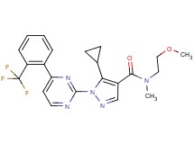 5-cyclopropyl-N-(2-methoxyethyl)-N-methyl-1-{4-[2-(trifluoromethyl)phenyl]-2-pyrimidinyl}-1H-pyrazole-4-carboxamide