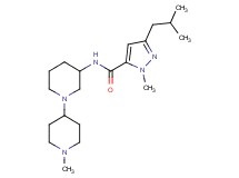 3-isobutyl-1-methyl-N-(1'-methyl-1,4'-bipiperidin-3-yl)-1H-pyrazole-5-carboxamide