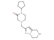 1-cyclopentyl-4-(4,5,6,7-tetrahydropyrazolo[1,5-a]pyrazin-2-ylmethyl)-2-piperazinone