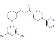 4,6-dimethyl-2-(3-{3-oxo-3-[4-(2-pyridinyl)-1-piperazinyl]propyl}-1-piperidinyl)pyrimidine