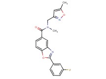 2-(3-fluorophenyl)-N-methyl-N-[(5-methylisoxazol-3-yl)methyl]-1,3-benzoxazole-5-carboxamide