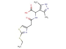 (3,5-dimethyl-1H-pyrazol-4-yl)({[2-(ethylthio)-1,3-thiazol-4-yl]acetyl}amino)acetic acid