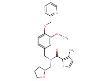 N-[3-methoxy-4-(2-pyridinylmethoxy)benzyl]-3-methyl-N-(tetrahydro-2-furanylmethyl)-2-thiophenecarboxamide