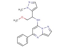 N-[2-methoxy-1-(1-methyl-1H-pyrazol-5-yl)ethyl]-5-phenylpyrazolo[1,5-a]pyrimidin-7-amine