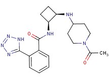 N-{(1S*,2R*)-2-[(1-acetyl-4-piperidinyl)amino]cyclobutyl}-2-(1H-tetrazol-5-yl)benzamide