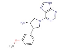 (3R*,4S*)-4-(3-methoxyphenyl)-1-(9H-purin-6-yl)pyrrolidin-3-amine
