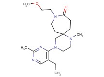 4-(5-ethyl-2-methylpyrimidin-4-yl)-9-(2-methoxyethyl)-1-methyl-1,4,9-triazaspiro[5.6]dodecan-10-one