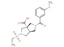 (3aS*,6aS*)-2-(ethylsulfonyl)-5-(3-methoxybenzoyl)hexahydropyrrolo[3,4-c]pyrrole-3a(1H)-carboxylic acid