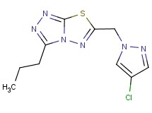 6-[(4-chloro-1H-pyrazol-1-yl)methyl]-3-propyl[1,2,4]triazolo[3,4-b][1,3,4]thiadiazole
