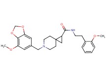 6-[(7-methoxy-1,3-benzodioxol-5-yl)methyl]-N-[2-(2-methoxyphenyl)ethyl]-6-azaspiro[2.5]octane-1-carboxamide