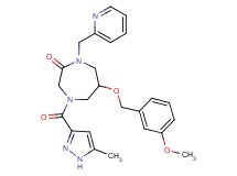 6-[(3-methoxybenzyl)oxy]-4-[(5-methyl-1H-pyrazol-3-yl)carbonyl]-1-(2-pyridinylmethyl)-1,4-diazepan-2-one