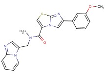 N-(imidazo[1,2-a]pyridin-3-ylmethyl)-6-(3-methoxyphenyl)-N-methylimidazo[2,1-b][1,3]thiazole-3-carboxamide