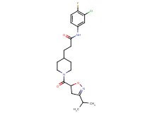 N-(3-chloro-4-fluorophenyl)-3-{1-[(3-isopropyl-4,5-dihydro-5-isoxazolyl)carbonyl]-4-piperidinyl}propanamide