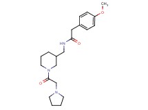 2-(4-methoxyphenyl)-N-{[1-(1-pyrrolidinylacetyl)-3-piperidinyl]methyl}acetamide