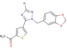 1-{4-[1-(1,3-benzodioxol-5-ylmethyl)-1H-1,2,4-triazol-5-yl]-2-thienyl}ethanone