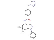 N-(6,6-dimethyl-1-phenyl-4,5,6,7-tetrahydro-1H-indazol-4-yl)-4-(1H-tetrazol-1-ylmethyl)benzamide