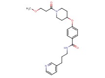 4-{[1-(3-methoxypropanoyl)-4-piperidinyl]oxy}-N-[3-(3-pyridinyl)propyl]benzamide