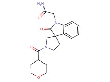 2-[2-oxo-1'-(tetrahydro-2H-pyran-4-ylcarbonyl)spiro[indole-3,3'-pyrrolidin]-1(2H)-yl]acetamide