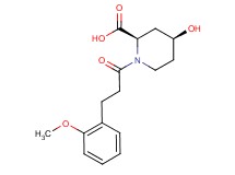 (2R*,4S*)-4-hydroxy-1-[3-(2-methoxyphenyl)propanoyl]piperidine-2-carboxylic acid