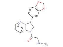{2-[rel-(2R,3R,6R)-3-(1,3-benzodioxol-5-yl)-1,5-diazatricyclo[5.2.2.0~2,6~]undec-5-yl]-2-oxoethyl}methylamine dihydrochloride