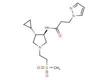 N-{rel-(3R,4S)-4-cyclopropyl-1-[2-(methylsulfonyl)ethyl]-3-pyrrolidinyl}-3-(1H-pyrazol-1-yl)propanamide hydrochloride