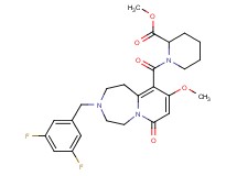 methyl 1-{[3-(3,5-difluorobenzyl)-9-methoxy-7-oxo-1,2,3,4,5,7-hexahydropyrido[1,2-d][1,4]diazepin-10-yl]carbonyl}-2-piperidinecarboxylate