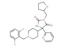 5-[1-(2,6-difluorobenzyl)-4-piperidinyl]-5-(2-pyridinyl)-3-(tetrahydro-2-furanylmethyl)-2,4-imidazolidinedione
