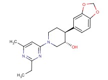 (3S*,4S*)-4-(1,3-benzodioxol-5-yl)-1-(2-ethyl-6-methylpyrimidin-4-yl)piperidin-3-ol
