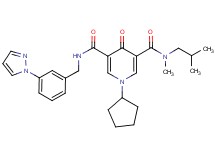 1-cyclopentyl-N-isobutyl-N-methyl-4-oxo-N'-[3-(1H-pyrazol-1-yl)benzyl]-1,4-dihydro-3,5-pyridinedicarboxamide